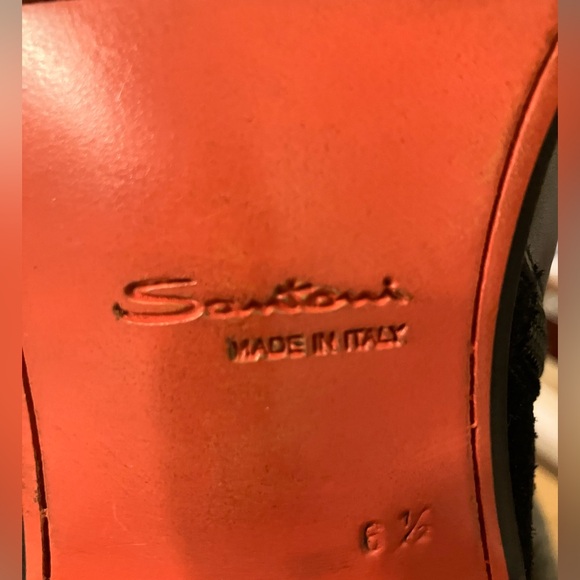 ~One Of a Kind~ SANTONI FUR LINED DRESS BOOTS LEATHER SUEDE BLACK NEW IN BOX 7.5 - Picture 3 of 10